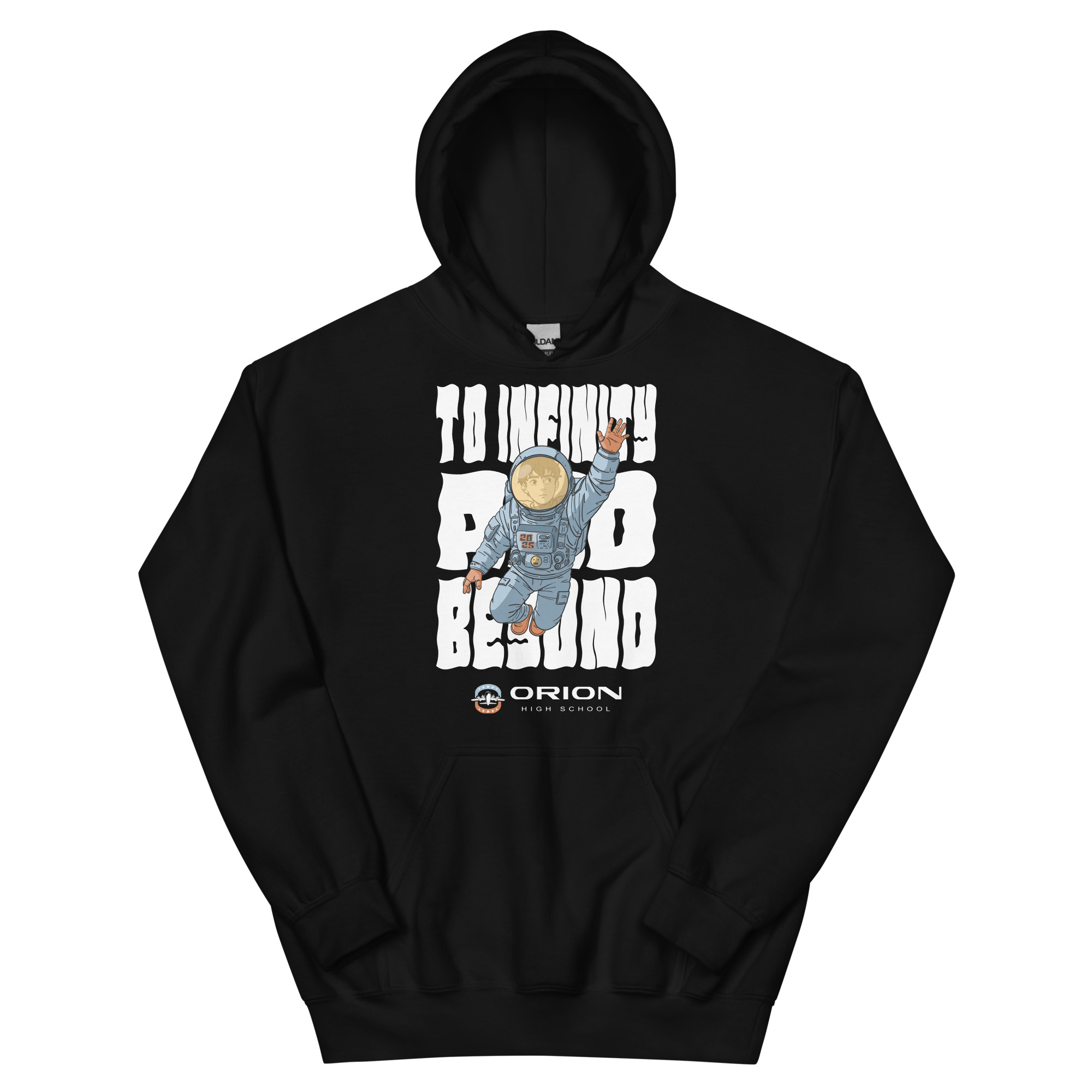 Unisex Heavy Blend Hoodie | Gildan 18500 – Orion High School “To Infinity and Beyond” Large Graphic