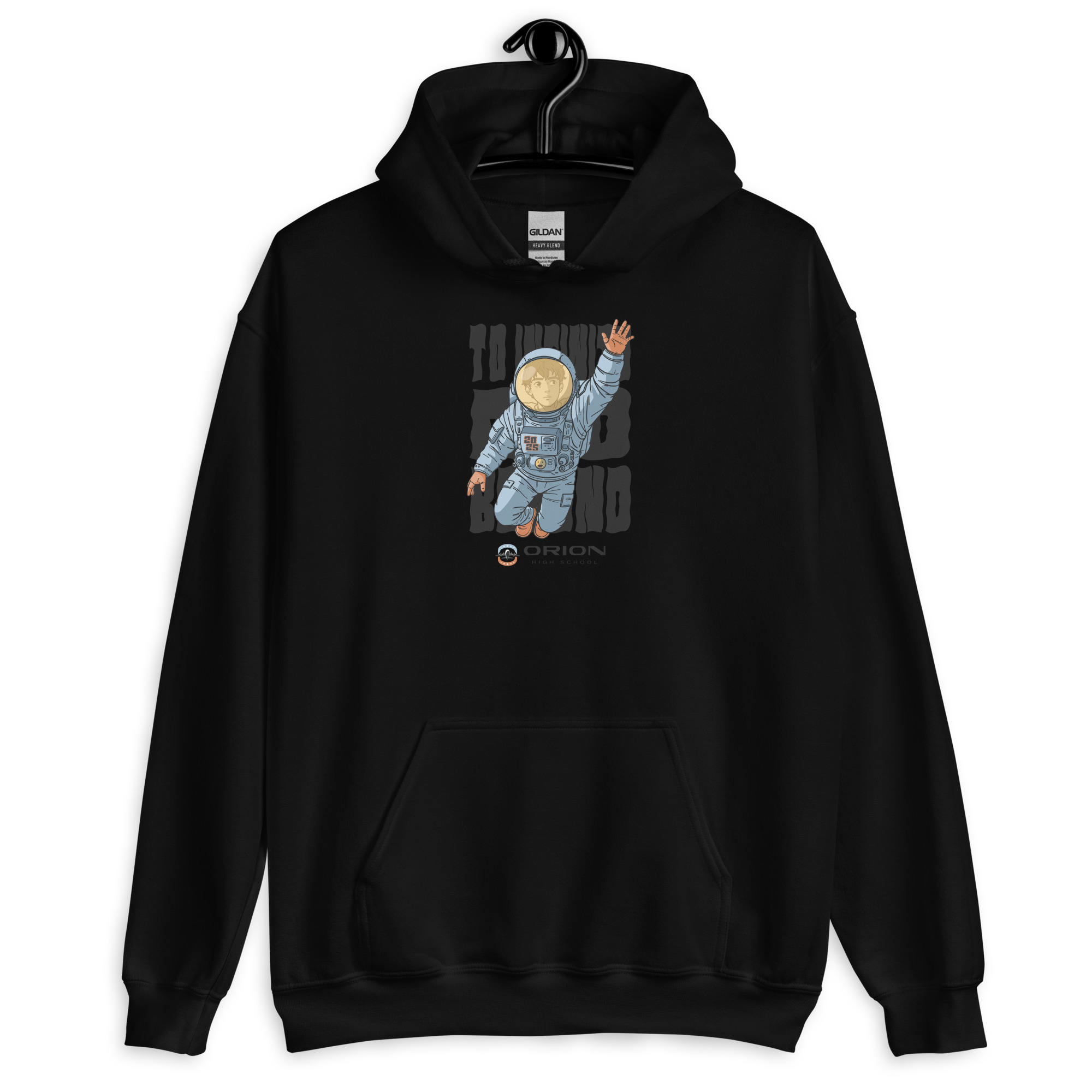 Unisex Heavy Blend Hoodie | Gildan 18500 – Orion High School “To Infinity and Beyond” Small Graphic - Image 2