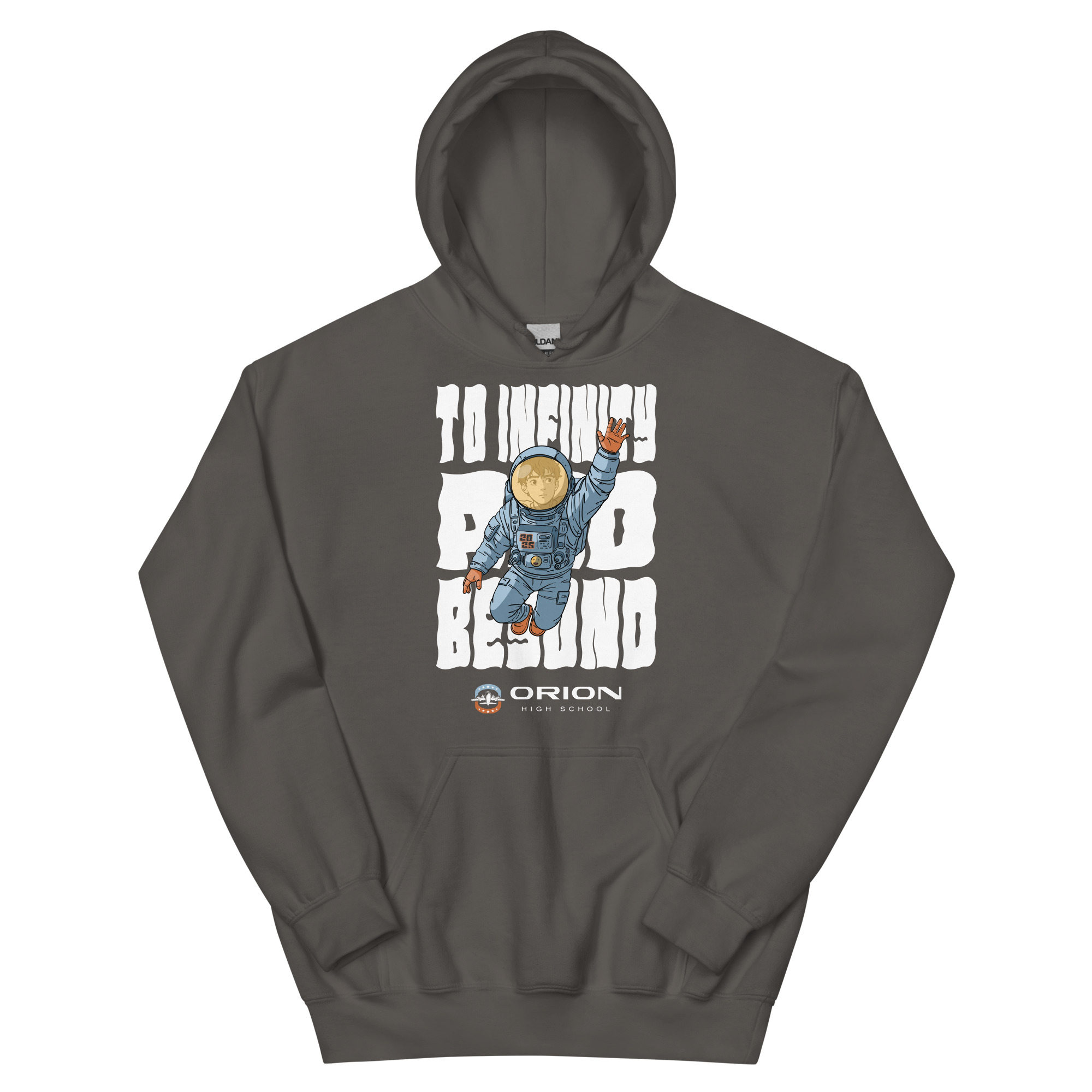Unisex Heavy Blend Hoodie | Gildan 18500 – Orion High School “To Infinity and Beyond” Large Graphic - Image 7
