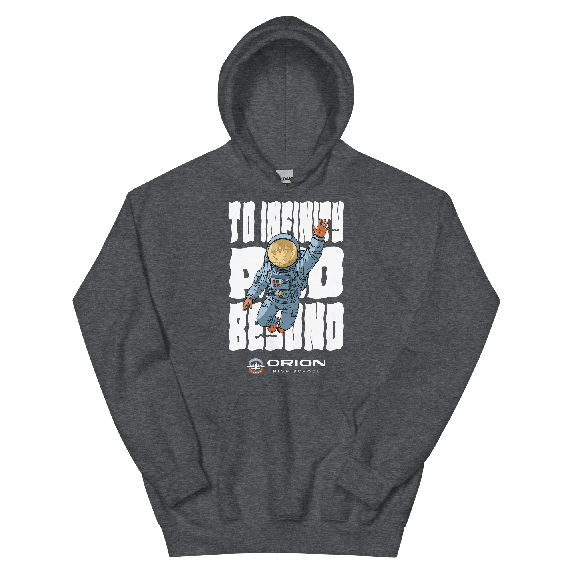 Unisex Heavy Blend Hoodie | Gildan 18500 – Orion High School “To Infinity and Beyond” Large Graphic - Image 5