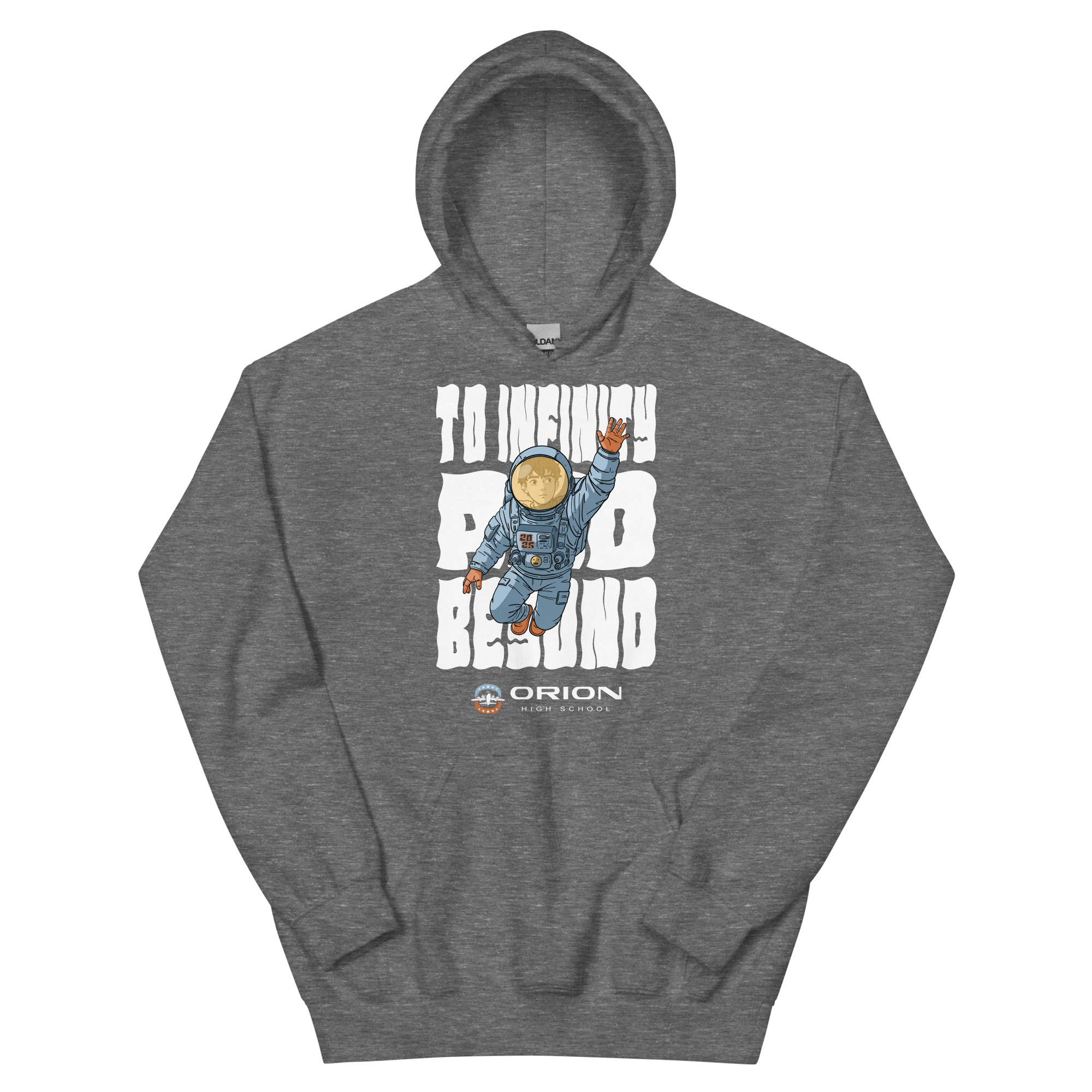 Unisex Heavy Blend Hoodie | Gildan 18500 – Orion High School “To Infinity and Beyond” Large Graphic - Image 9