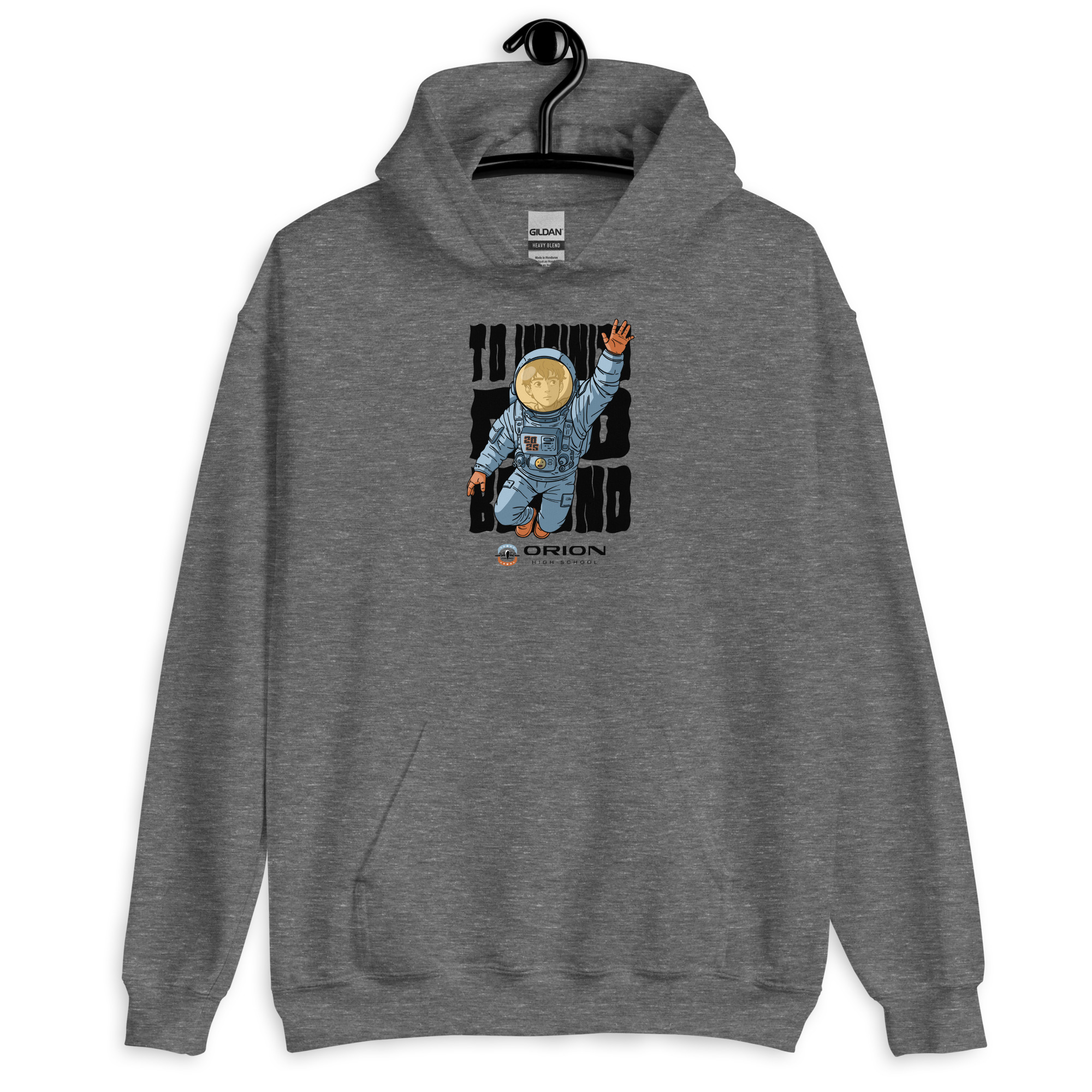Unisex Heavy Blend Hoodie | Gildan 18500 – Orion High School “To Infinity and Beyond” Small Graphic - Image 4