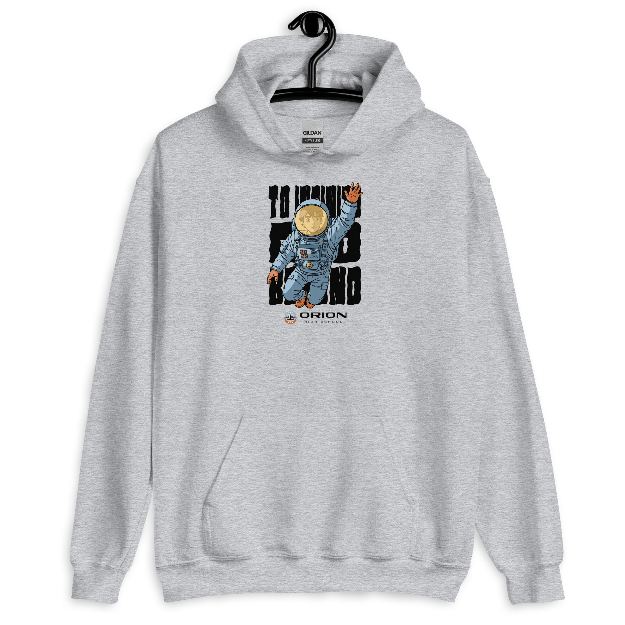 Unisex Heavy Blend Hoodie | Gildan 18500 – Orion High School “To Infinity and Beyond” Small Graphic - Image 7