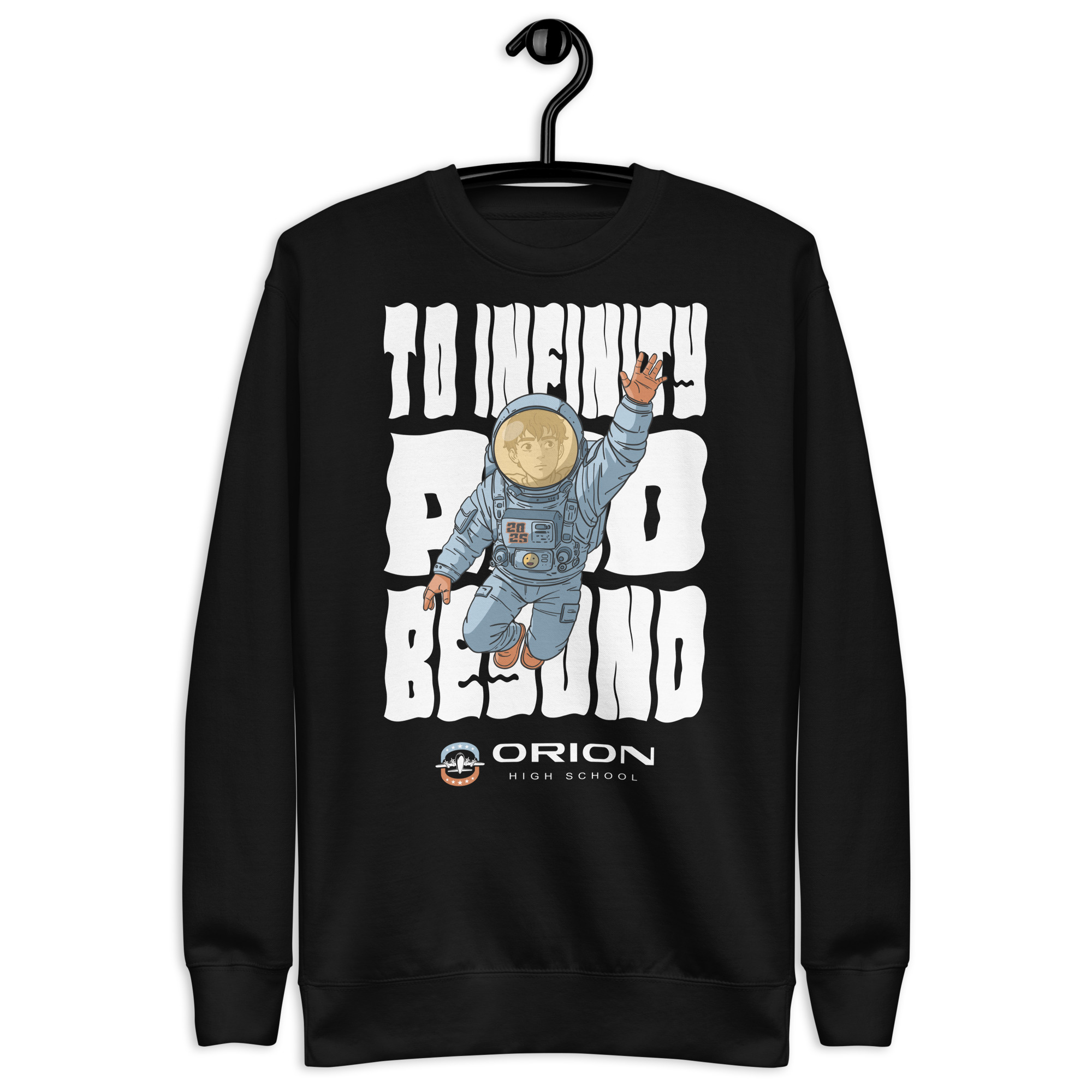 Unisex Premium Sweatshirt | Cotton Heritage M2480 – Orion High School “To Infinity and Beyond” Large Graphic