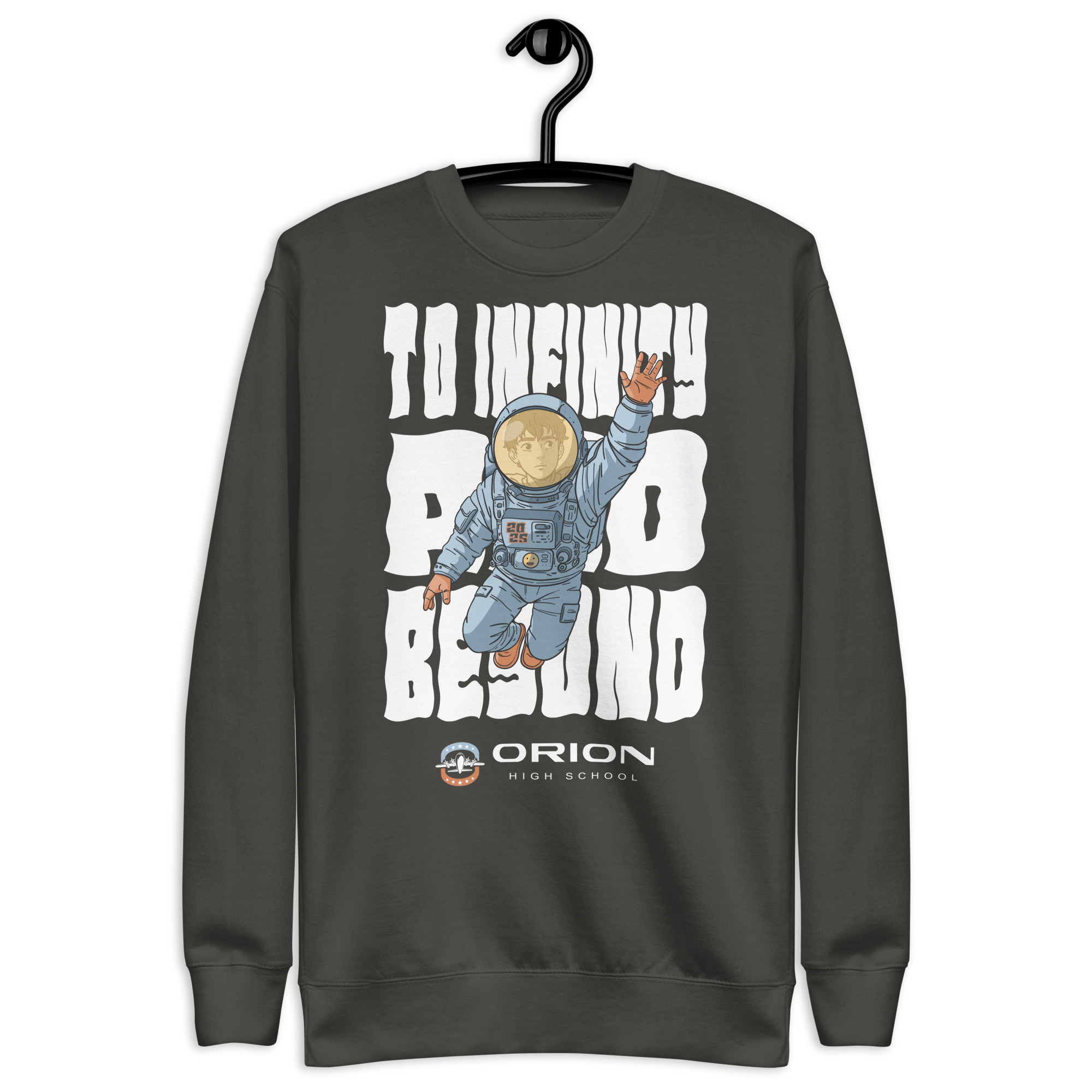 Unisex Premium Sweatshirt | Cotton Heritage M2480 – Orion High School “To Infinity and Beyond” Large Graphic - Image 5