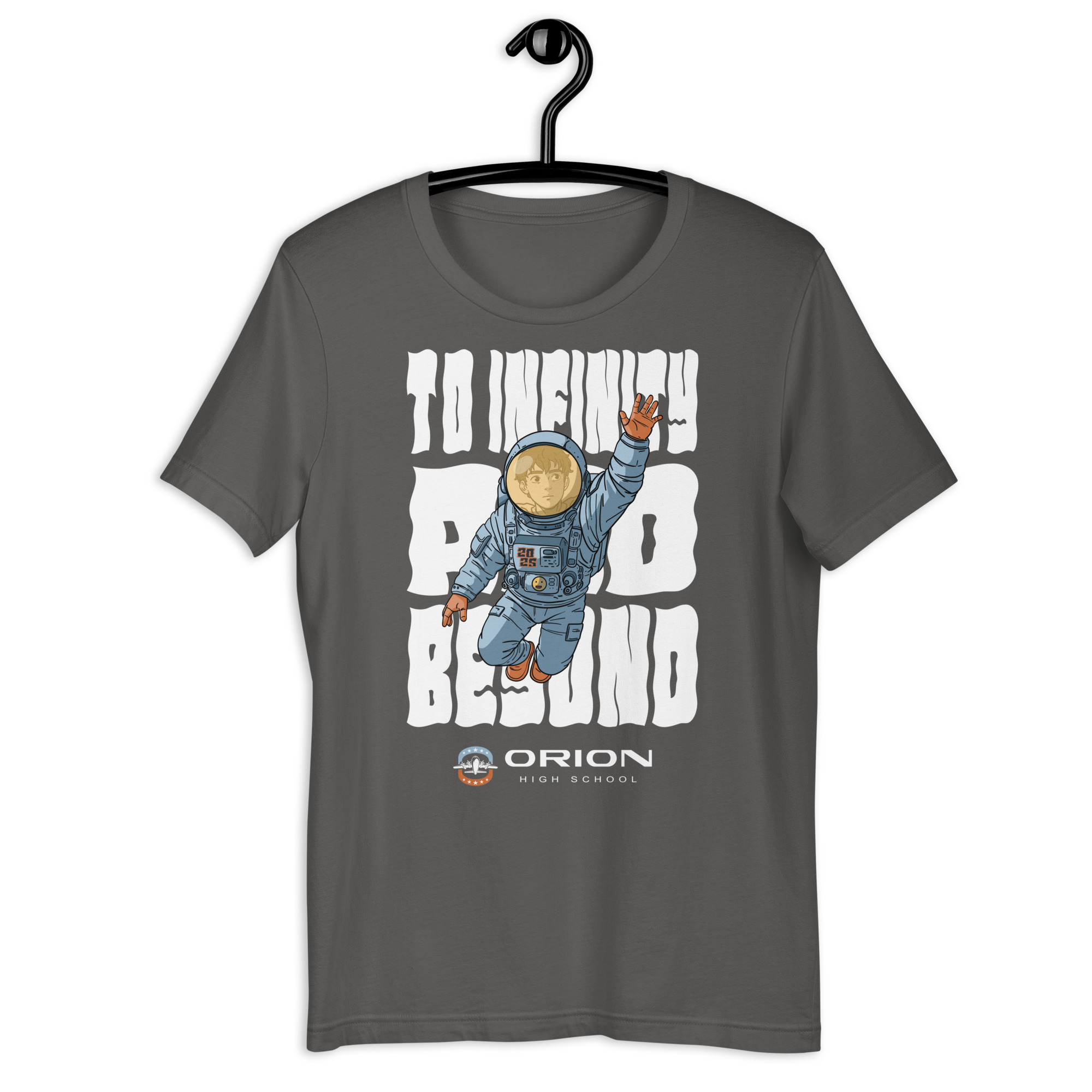 Unisex Staple T-Shirt | Bella + Canvas 3001 – Orion High School “To Infinity and Beyond” Large Graphic - Image 11
