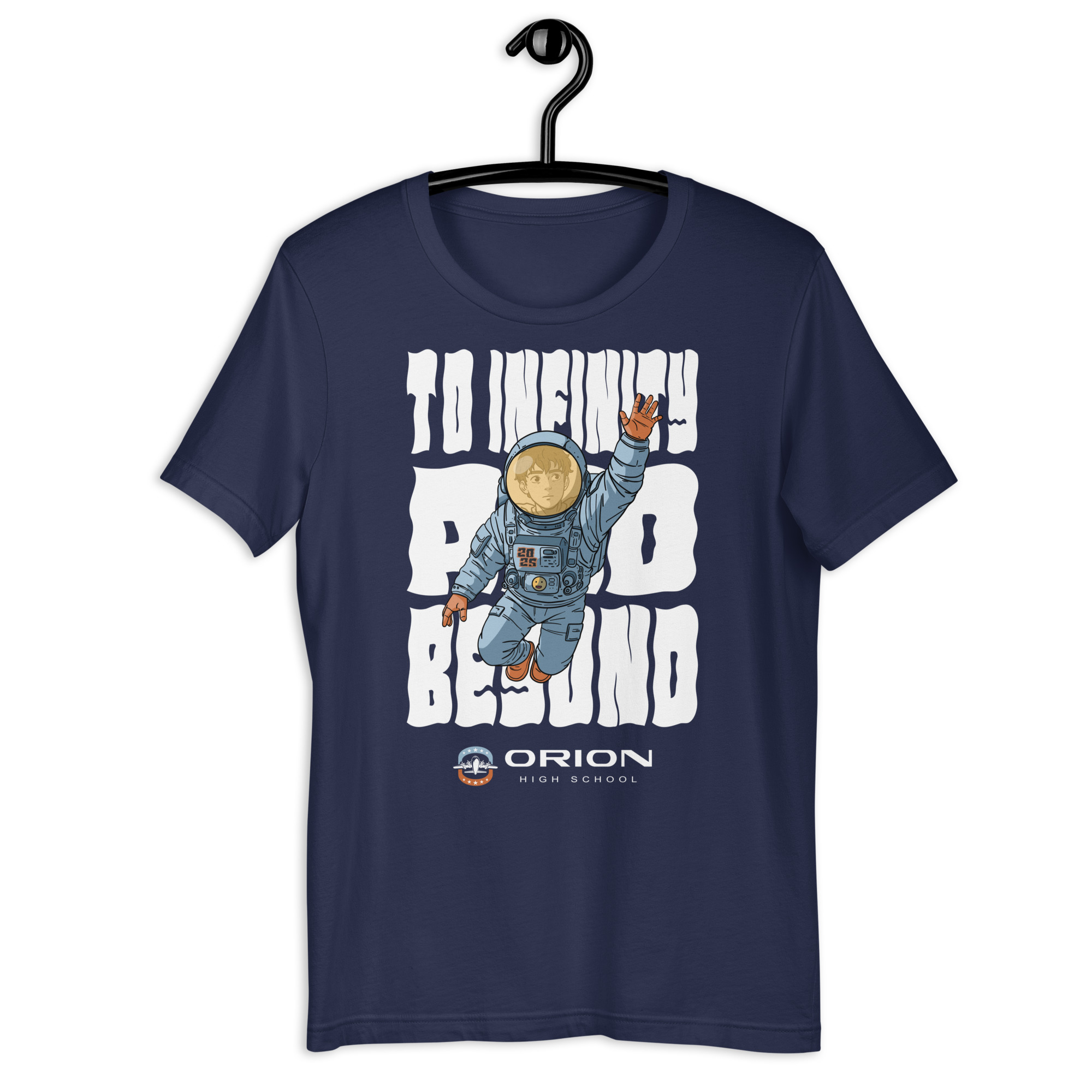 Unisex Staple T-Shirt | Bella + Canvas 3001 – Orion High School “To Infinity and Beyond” Large Graphic - Image 5