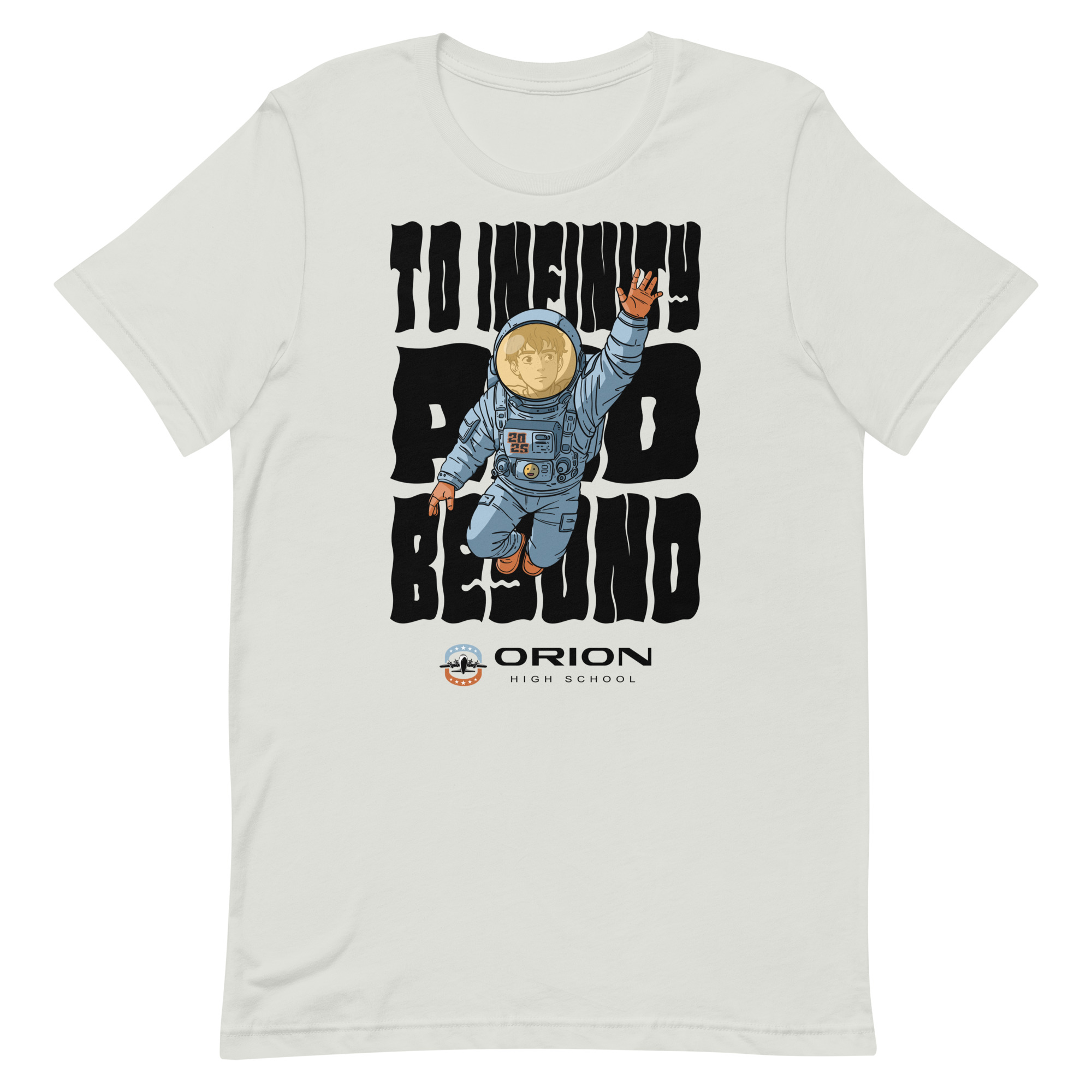 Unisex Staple T-Shirt | Bella + Canvas 3001 – Orion High School “To Infinity and Beyond” Large Graphic - Image 6
