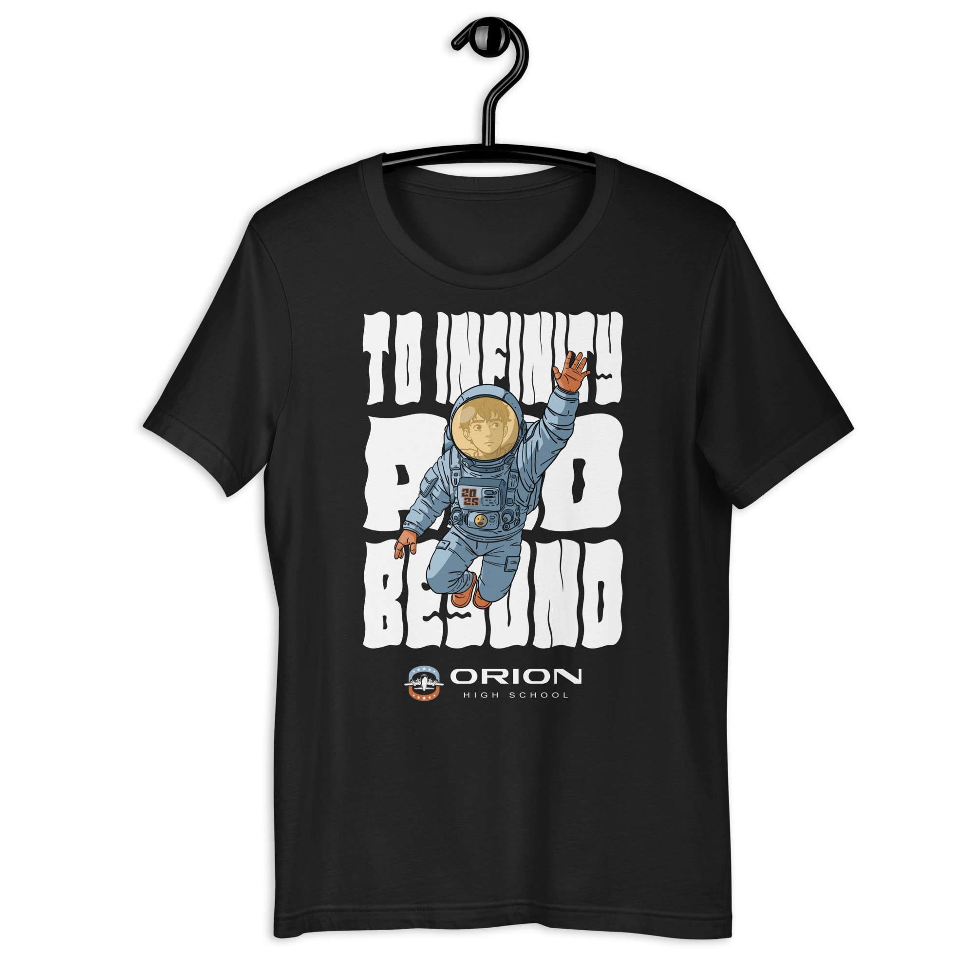 Unisex Staple T-Shirt | Bella + Canvas 3001 – Orion High School “To Infinity and Beyond” Large Graphic - Image 4